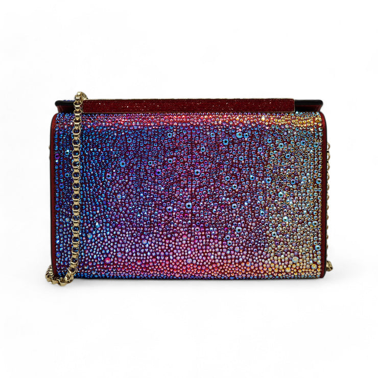 Christian Louboutin Small Vanite Clutch with Chain - Gradient Crystal Suede - Multicolor