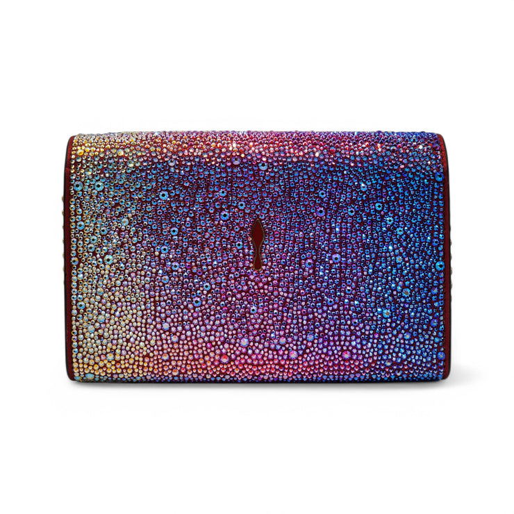 Christian Louboutin Small Vanite Clutch with Chain - Gradient Crystal Suede - Multicolor