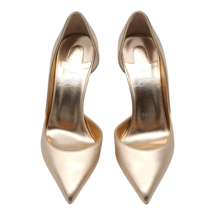 Christian Louboutin Iriza Pumps 85 - Leather - Gold - 36