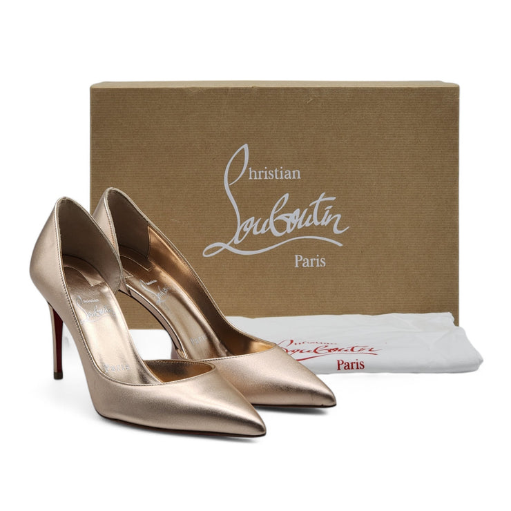 Christian Louboutin Iriza Pumps 85 - Leather - Gold - 36