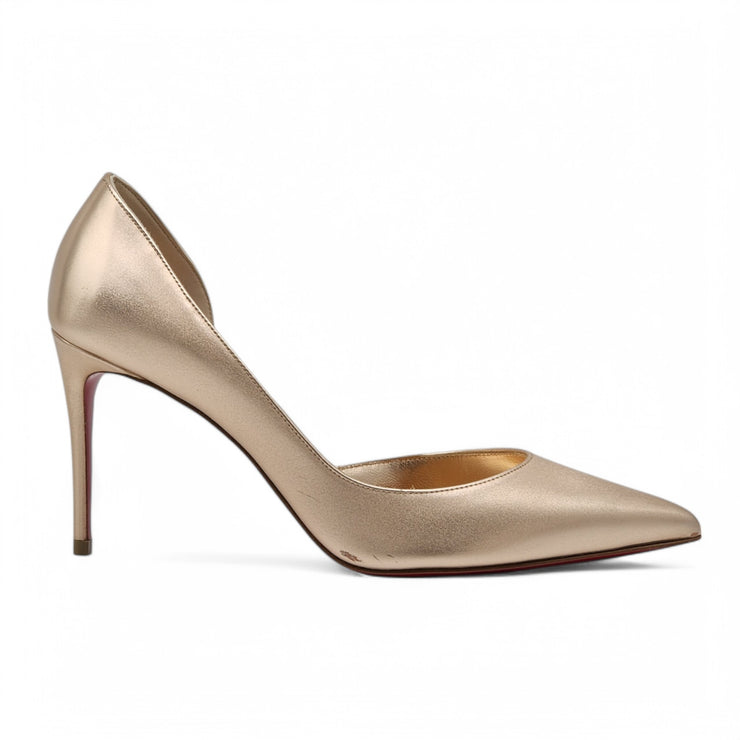 Christian Louboutin Iriza Pumps 85 - Leather - Gold - 37.5