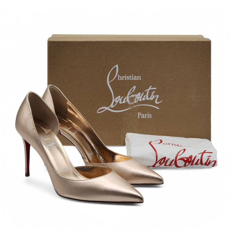 Christian Louboutin Iriza Pumps 85 - Leather - Gold - 37.5