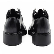 Prada Diapason Opaque Derby Shoes - Brushed Leather - Black 36.5