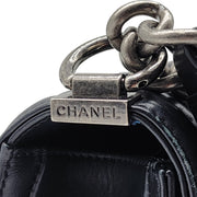 Chanel Small Boy Flap Bag - Tweed and Leather - Black