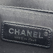 Chanel Small Boy Flap Bag - Tweed and Leather - Black