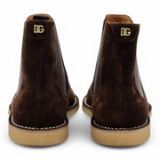 Dolce & Gabbana Ankle Boots - Suede - Brown 44