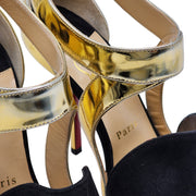 Christian Louboutin Rotonda Heeled Sandals 100 - Leather - Gold 36