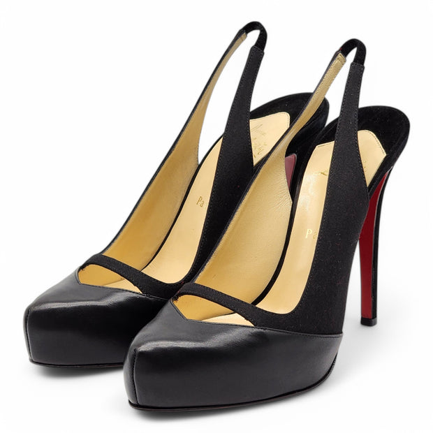 Christian Louboutin Sandy Pumps 120 - Fabric and Leather - Black 40.5