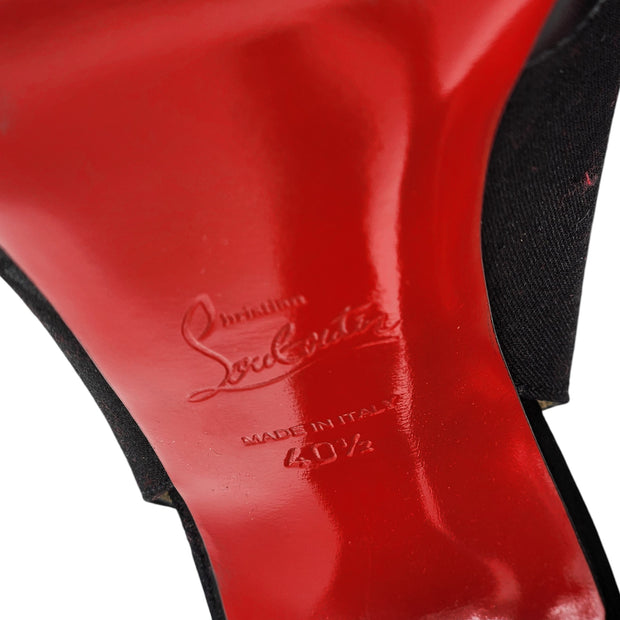 Christian Louboutin Sandy Pumps 120 - Fabric and Leather - Black 40.5