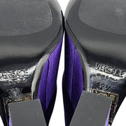 Versace Tempest Strappy Platform Pumps - Satin - Purple 38.5