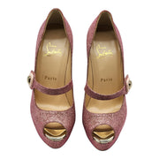 Christian Louboutin Bibibop Platform Peep Toe Pumps 140 - Pink 37