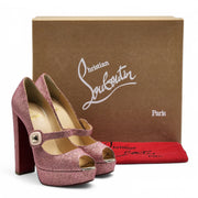 Christian Louboutin Bibibop Platform Peep Toe Pumps 140 - Pink 37