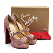 Christian Louboutin Bibibop Platform Peep Toe Pumps 140 - Pink 38