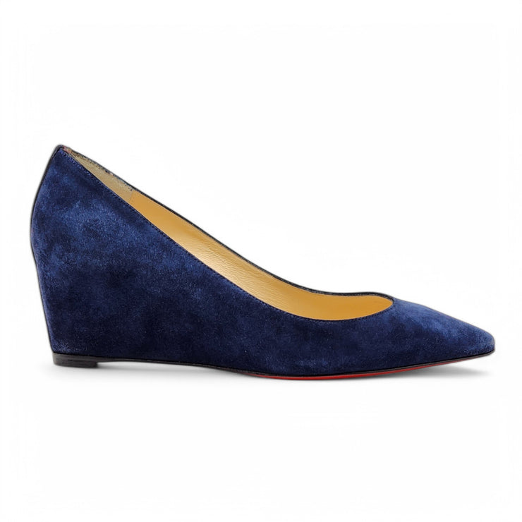 Christian Louboutin Pipina Wedges 55 - Suede - Night Blue 36