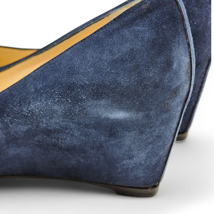 Christian Louboutin Pipina Wedges 55 - Suede - Night Blue 36