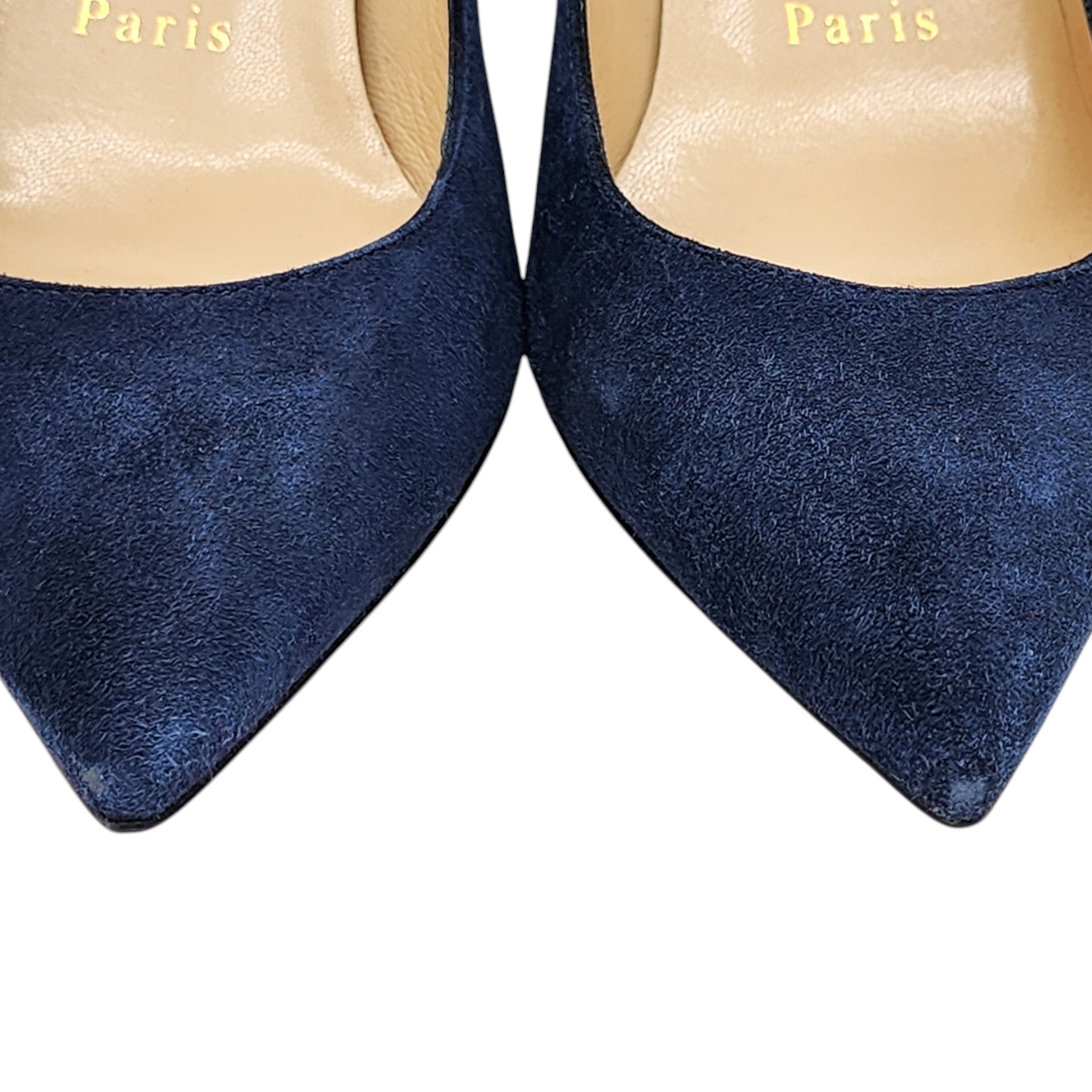 Christian Louboutin Pipina Suede Wedges 55 - Night Blue EU 36 / US