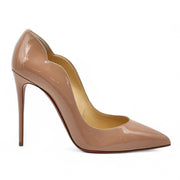 Christian Louboutin Hot Chick 100mm Pumps - Patent Leather - Nude 39.5