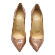 Christian Louboutin Hot Chick 100mm Pumps - Patent Leather - Nude 39.5