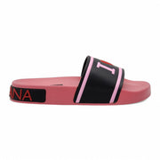 Dolce & Gabbana I love DG Beachwear Slides - Rubber - Black Pink 36