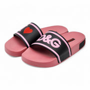 Dolce & Gabbana I love DG Beachwear Slides - Rubber - Black Pink 36