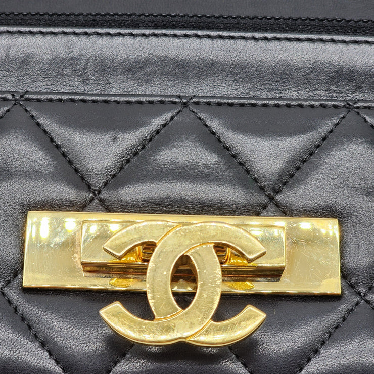 Chanel Golden Class Wallet on Chain WOC - Quilted Lambskin - Black