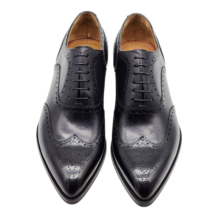 Christian Louboutin Cousin Platerissimo Brogue Shoes - Leather - Black - 41.5