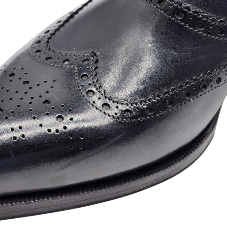 Christian Louboutin Cousin Platerissimo Brogue Shoes - Leather - Black - 41.5