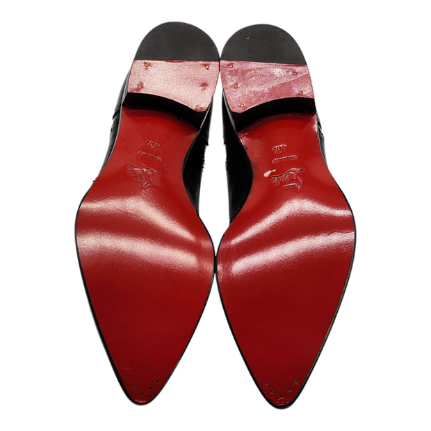 Christian Louboutin Cousin Platerissimo Brogue Shoes - Leather - Black - 41.5