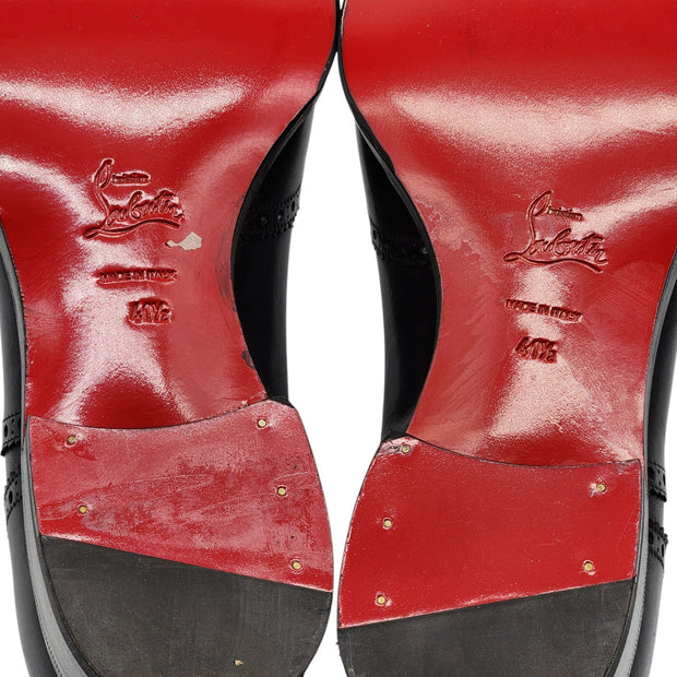 Christian Louboutin Cousin Platerissimo Brogue Shoes - Leather - Black - 41.5
