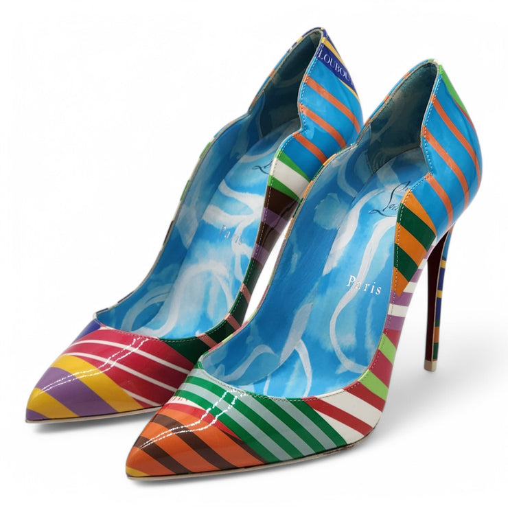 Christian Louboutin Hot Chick Pumps 100mm - Patent Leather - Multicolor - 38.5