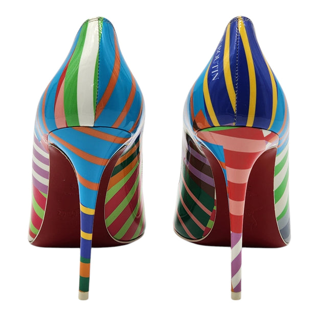 Christian Louboutin Hot Chick Pumps 100mm - Patent Leather - Multicolor - 38.5