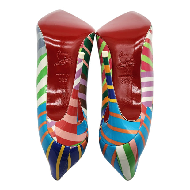 Christian Louboutin Hot Chick Pumps 100mm - Patent Leather - Multicolor - 38.5