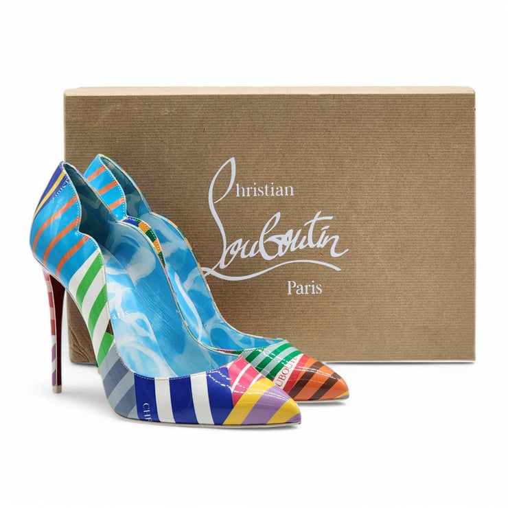 Christian Louboutin Hot Chick Pumps 100mm - Patent Leather - Multicolor - 38.5