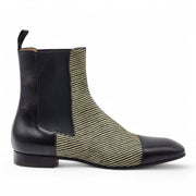 Christian Louboutin Chelsea Boots - Fabric and Leather - Black 42