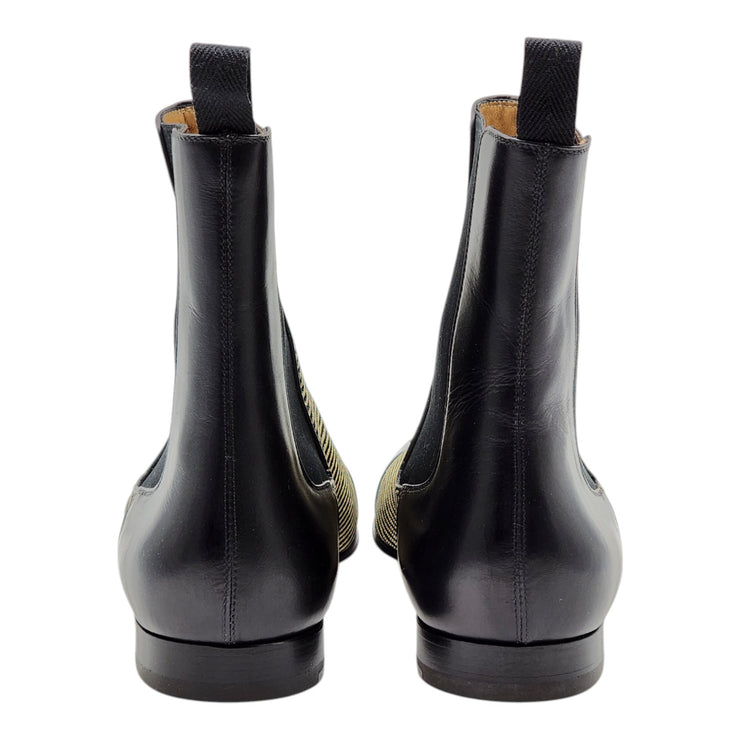 Christian Louboutin Chelsea Boots - Fabric and Leather - Black 42