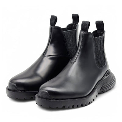 Dior Combat Chelsea Boots - Polished Calfskin - Black - 40