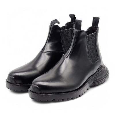 Dior Combat Chelsea Boots - Polished Calfskin - Black - 44