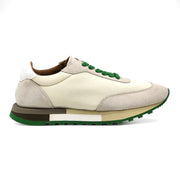 The Row Owen Runner Sneakers - Mesh and Suede - Beige/Green 37.5