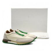 The Row Owen Runner Sneakers - Mesh and Suede - Beige/Green 37.5