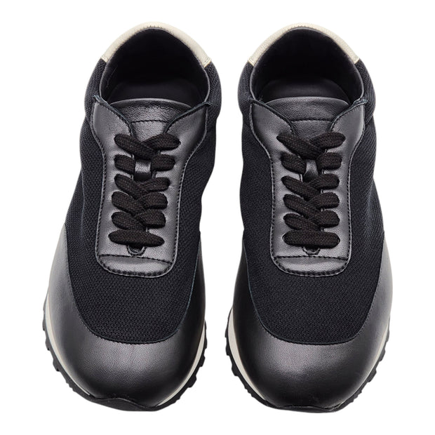 The Row Owen Runner Sneakers - Mesh and Leather - Black 36