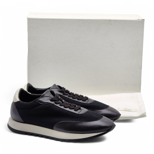 The Row Owen Runner Sneakers - Mesh and Leather - Black 36