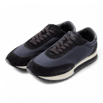 The Row Owen Runner Sneakers - Mesh and Suede - Black 36.5