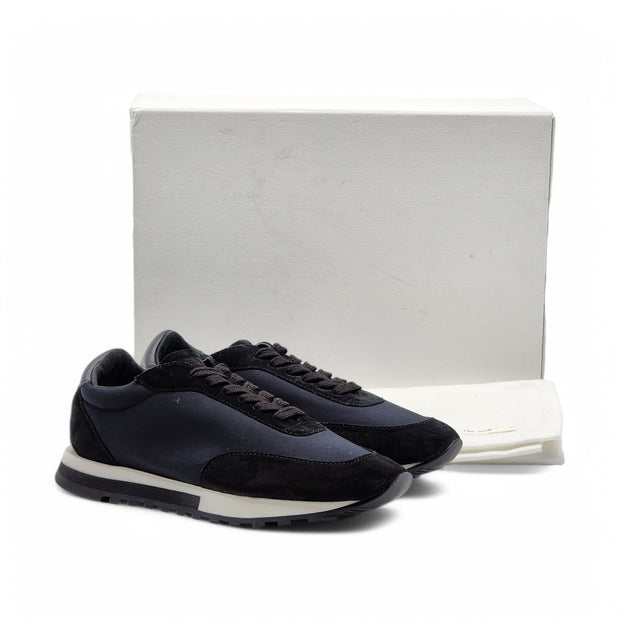 The Row Owen Runner Sneakers - Mesh and Suede - Black 36.5