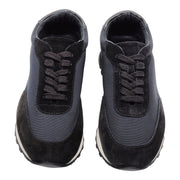 The Row Owen Runner Sneakers - Mesh and Suede - Black 37