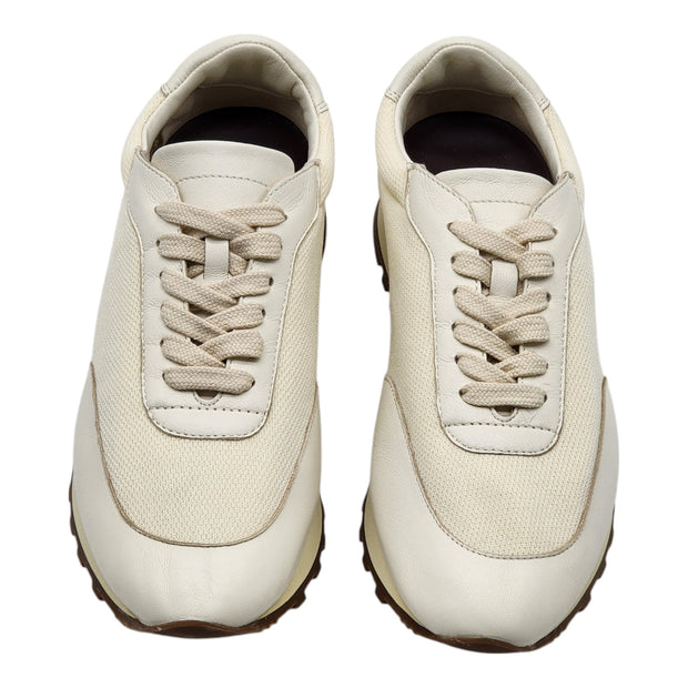 The Row Owen Runner Sneakers - Mesh and Leather - Beige 39.5