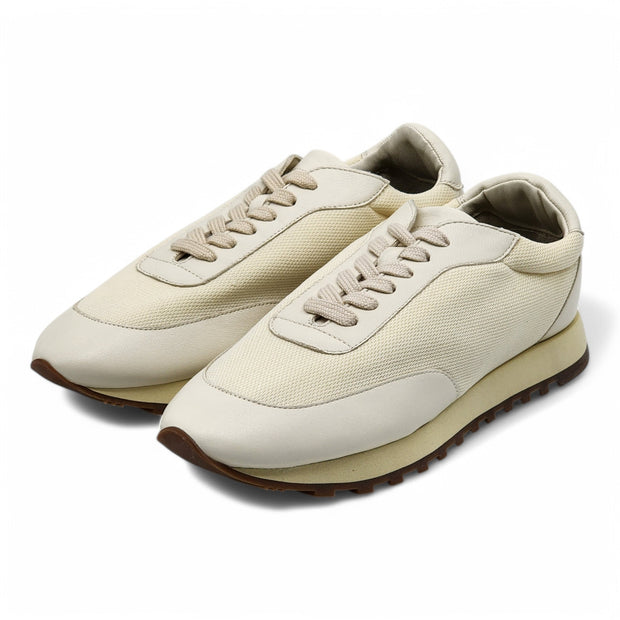 The Row Owen Runner Sneakers - Mesh and Leather - Beige 39.5