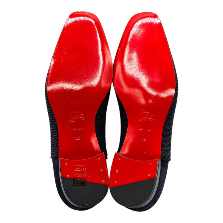 Christian Louboutin Greggo Oxford Shoes - Suede, Leather and Woven Fabric - Blue EU 42 US 9
