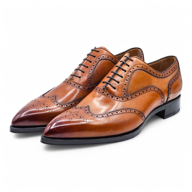 Christian Louboutin Wingtip Brogue Shoes - Leather - Brown 46