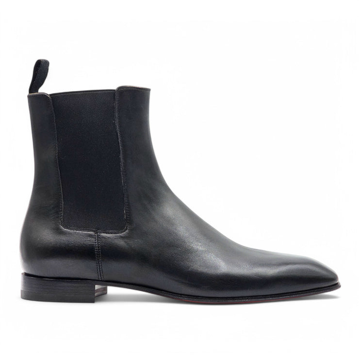 Christian Louboutin Roadie Flat Boots - Leather - Black - EU 42.5 / US 9.5