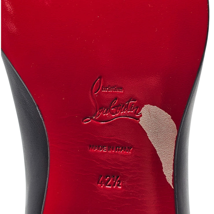 Christian Louboutin Roadie Flat Boots - Leather - Black - EU 42.5 / US 9.5